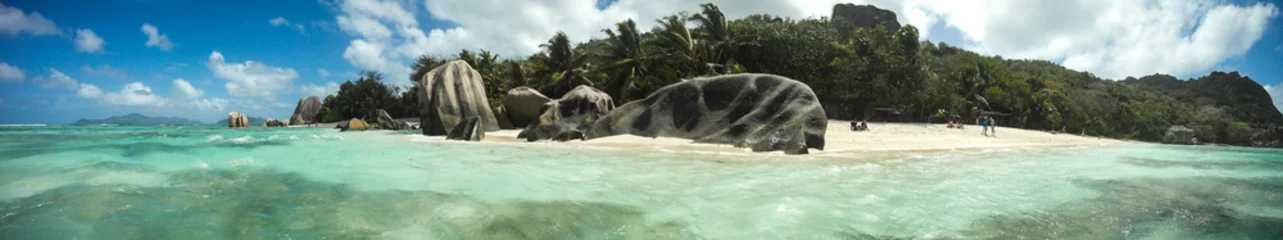 Cercles muraux Anse Source D'Agent, île de La Digue, Seychelles Anse Source d'Argent - beach on island in Seychelles