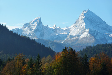 The Watzmann from the meadows of Berchtesgaden