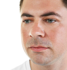 Obraz premium Portrait of handsome man on white background