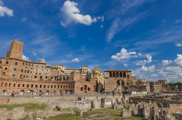 Fototapeta na wymiar Detail of the Trajan market in Rome