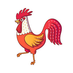 Symbol of the year 2017. Rooster. Can be used as illustration fo