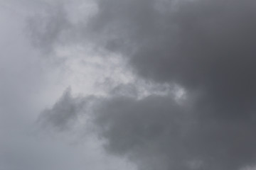 Rain clouds forming in the sky in concept of climate.