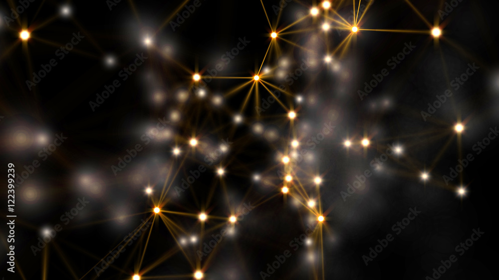 Poster futuristic plexus technology abstract background. 3d rendering