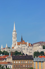 Fototapeta na wymiar Matthias church and Fisherman towers Budapest Hungary