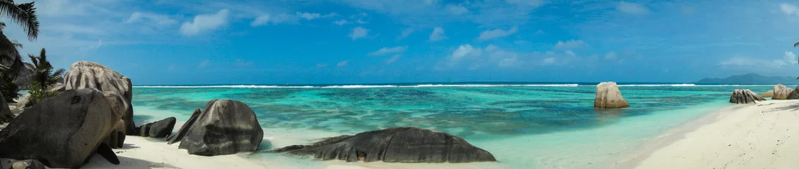 Foto op Plexiglas Anse Source D'Agent, La Digue eiland, Seychellen Anse Source d& 39 Argent - eiland Seychellen