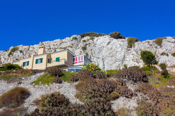 houses on the slopes of the Rock of Gibraltar, Spain
