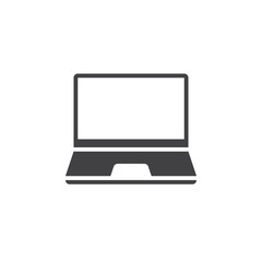 laptop icon vector, mobile computer solid logo, pictogram isolated on white, pixel perfect illustration