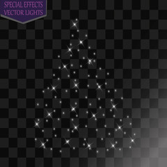 Glow light effect. Star burst with sparkles. Vector illustration