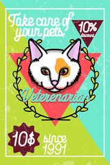 Color vintage veterinarian poster
