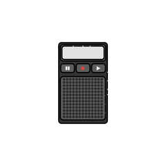 Different microphones types flat icon set