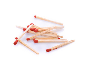 matches isolated on white