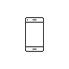Smartphone line icon, outline vector logo illustration, linear pictogram isolated on white