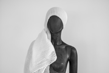 Mannequin with headscarf arab