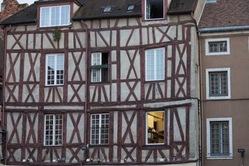 french half-timbered houses
