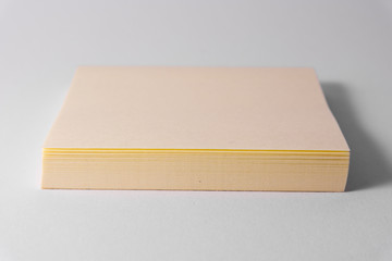 Sticky Notes Notepad Yellow Square White Background Office Suppl