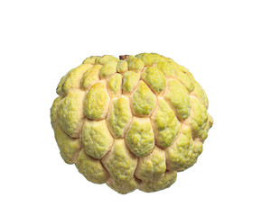 Sugar Apple (custard apple, Annona, sweetsop) on white backgroun