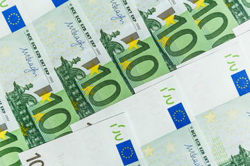 One hundred euro banknotes