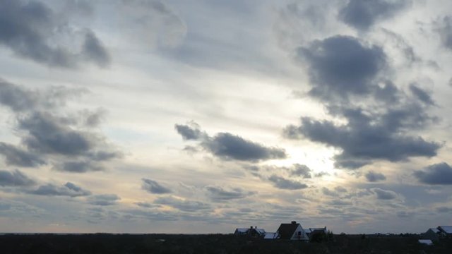 Winter clouds time-lapse