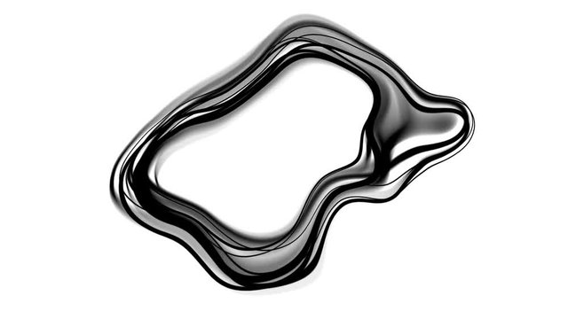 A 10 second loop of distorted rings over white.