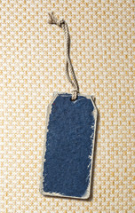 Blue blank paper label