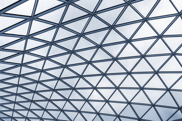 glass roof of a modern building