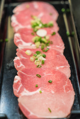 fresh sliced pork
