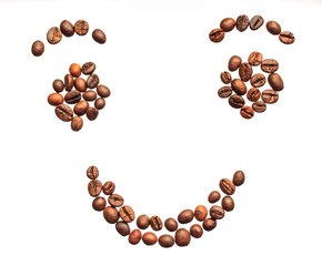 Smile from coffee beans