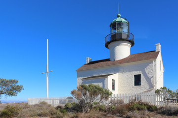 Fototapeta na wymiar San Diego Point Loma Lighthouse Cabrillo