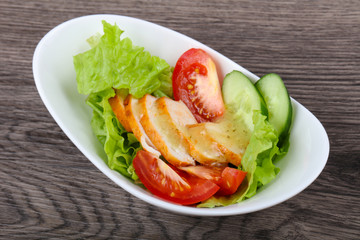 Salad with chicken breast