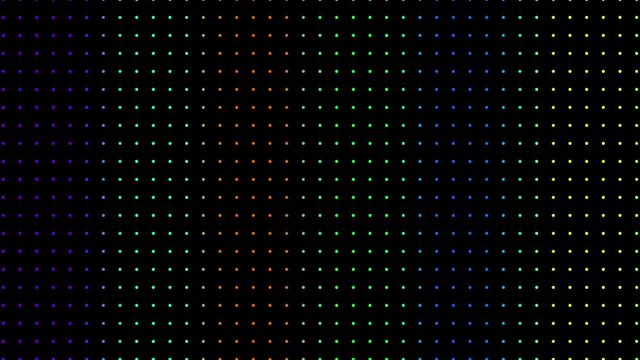 A looping abstract wall background of dots or lights moving up with a strobe effect.