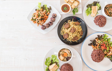 mixed vegan food