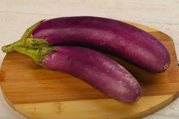 Raw violet eggplant