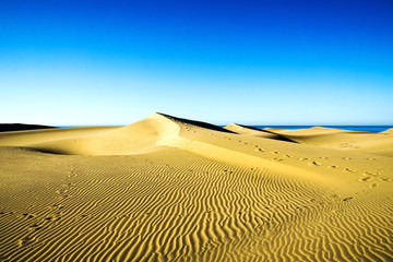 View from Maspalomas Dunes to the Atlantic Ocean