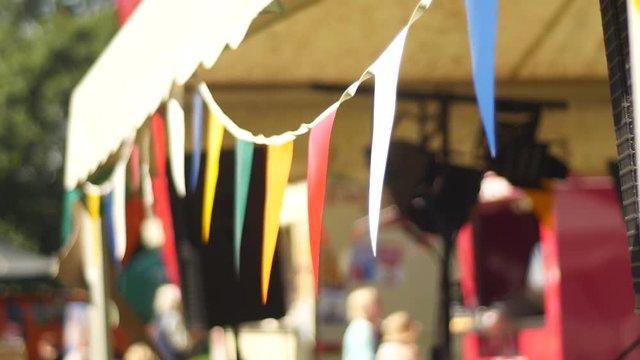 Festival Bunting Swaying in the Wind