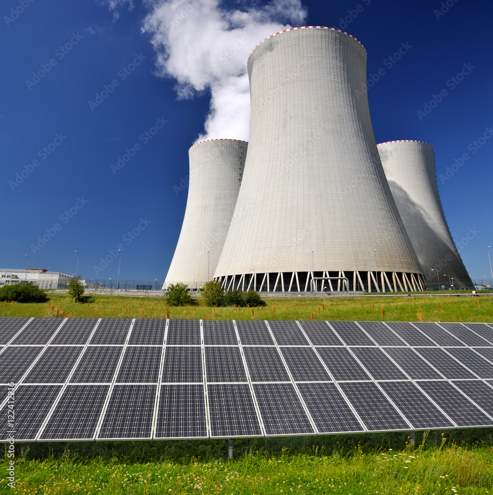 Wall mural nuclear power plant temelin in czech republic europe