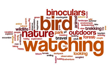 Fototapeta premium Bird watching word cloud