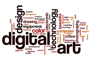 Digital art word cloud