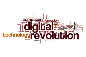 Digital revolution word cloud