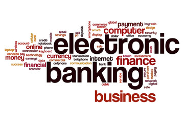 Fototapeta premium Electronic banking word cloud