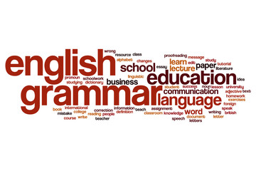 English grammar word cloud