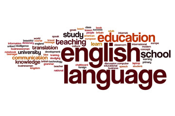 English language word cloud