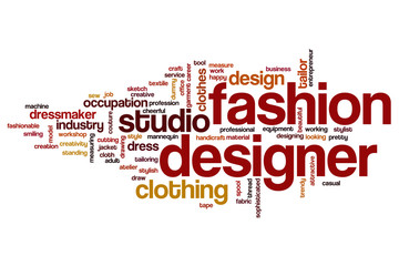 Fashion designer word cloud