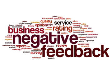 Fototapeta premium Negative feedback word cloud