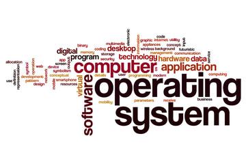 Operating system word cloud