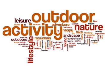 Outdoor activity word cloud