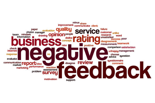 Negative feedback word cloud