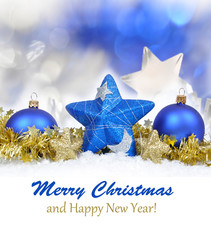 Christmas ornament background, card, text