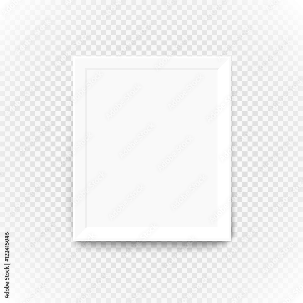 Poster Blank picture frame on transparent background. Template for a co
