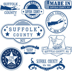 generic stamps and signs of Suffolk county, NY