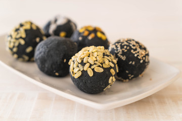 Charcoal potato ball